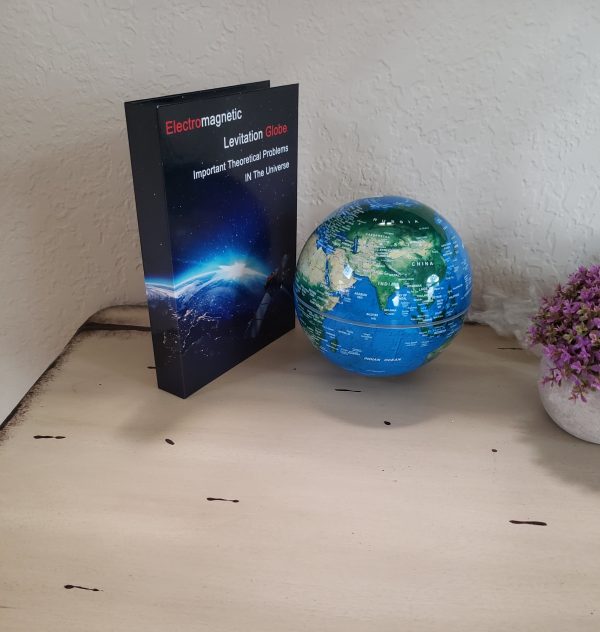 Levitating Globe - Magnetic Earth Floating 4" Globe with Book Style Base - Anti-Gravity World Map Globe with LED Light