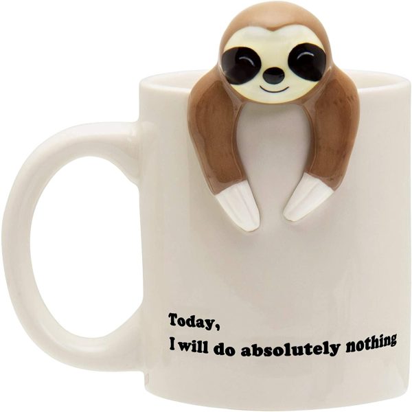 Funny Sloth Coffee Mug, Funny Sloth Gifts For Women and Men, 12 Ounce Aryellys Place