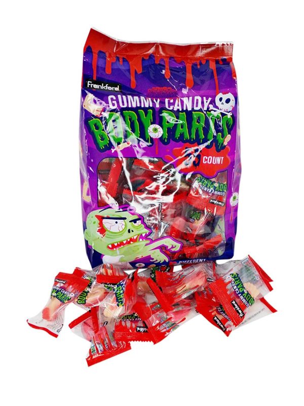 Halloween Gummy Candy Body Parts, 55 Count Bag