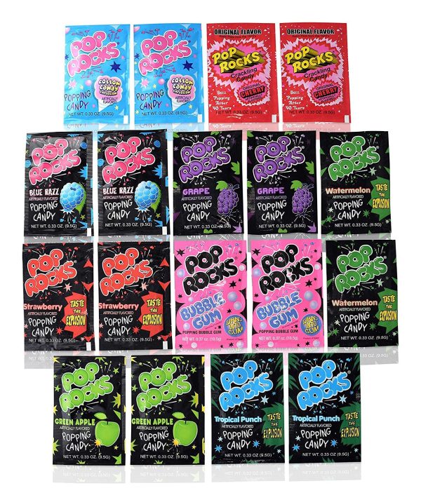 Pop Rocks Pack - 9-Flavor candy Variety-18 Piece