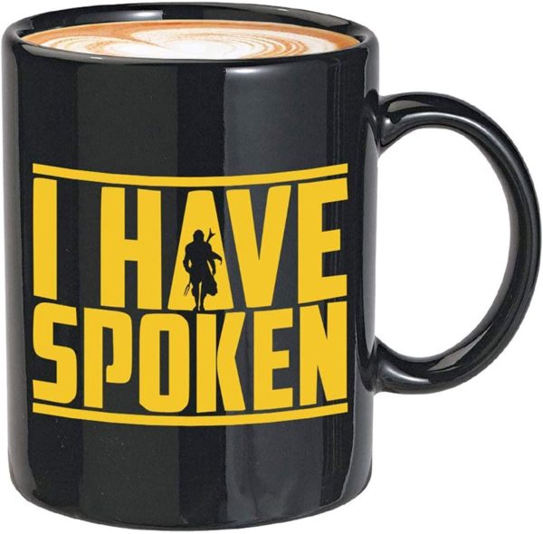 Star Wars Mug Have Spoken,The Mandalorian Coffee Mug,11 oz Cool Ceramic Cup Black
