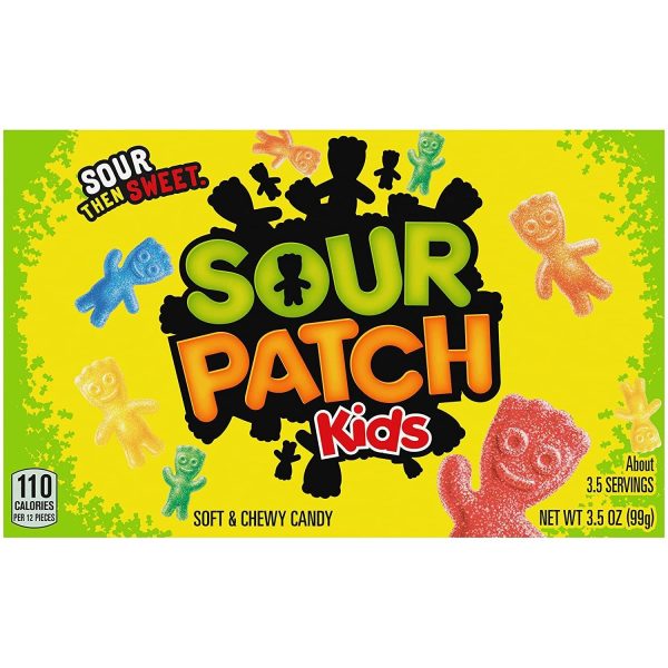 SOUR PATCH KIDS Original Soft & Chewy Candy, Halloween Candy, 12 - 3.5 oz Boxes