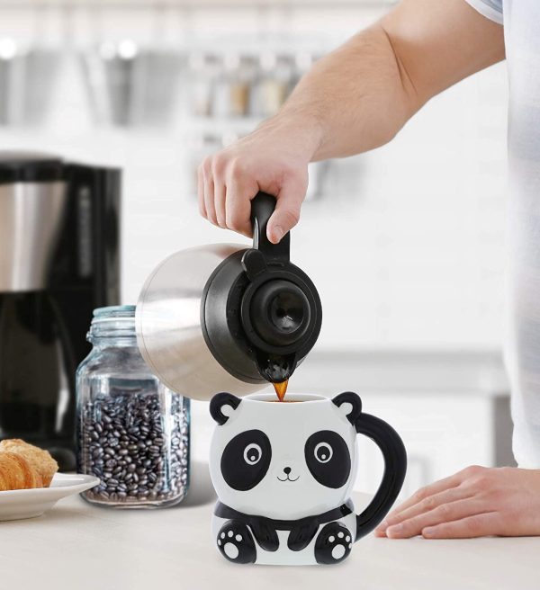 Panda Bear Novelty Mug Ceramic Coffee Mugs & Tea Cup Animal Panda Coffee Mug Gifts, Kids Mugs 17 Oz