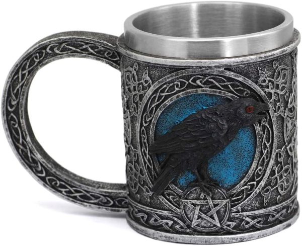 Nordic Viking Odin With Raven Tankard Dragon Scandinavian Mug Nordic Beer Cup Coffee Mug Viking Gift For Men