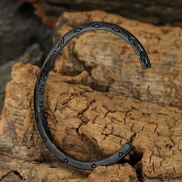 Nordic Gift Viking Rune OdinÂ Stainless Steel Bracelet For Men Bangle Gift
