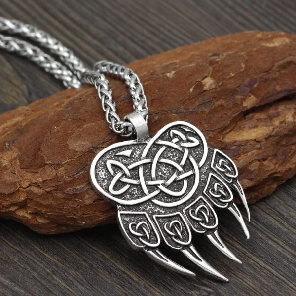 Pendant Pagan Slavic Nordic Bear Paw Claw Veles Symbol Pendantn Necklace Jewelry Brass Pendant