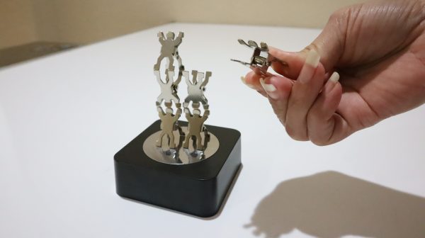 Magnetic Sculpture Desk Toy with Mirror Base