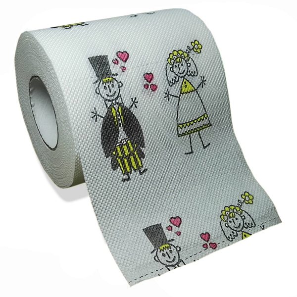 Wedding Toilet Paper Roll - 3 Ply Joke Tissue Paper - Funny Prank Novelty Gag