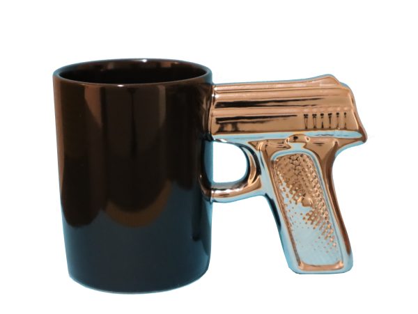 Pistol Coffee Mug, 12 oz Ceramic Coffee Mug