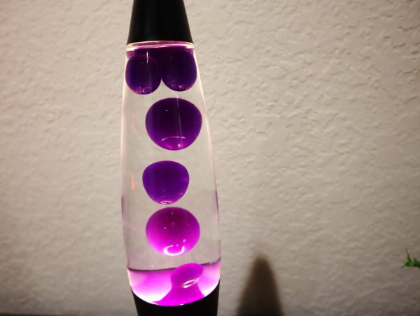 Lava Lamp 16" Groovy Motion Black Base with Purple Wax Lava Lamp