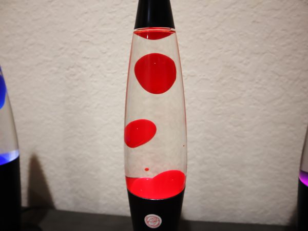 Lava Lamp 16" Groovy Motion Black Base with Red Wax Lava Lamp