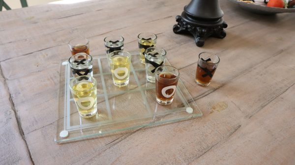 Tic Tac Toe Glass Drinking Game for Party