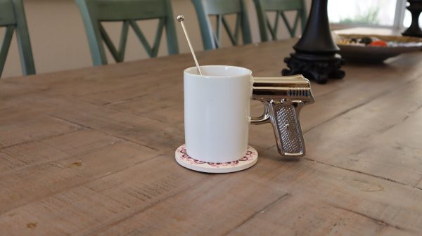 Pistol Coffee Mug, 12 oz Ceramic Coffee Mug